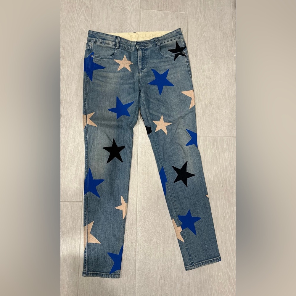 Stella Mccartney Jeans Multi Color Star Print